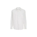 Brunello Cucinelli Pinstripe poplin shirt in White | Shirts | Coveti