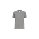 Brunello Cucinelli Piqué T-shirt with logo in Dark Grey