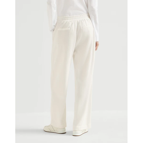 Brunello Cucinelli Pique Track trousers in White