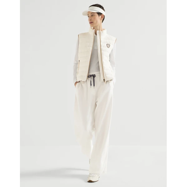 Brunello Cucinelli Pique Track trousers in White