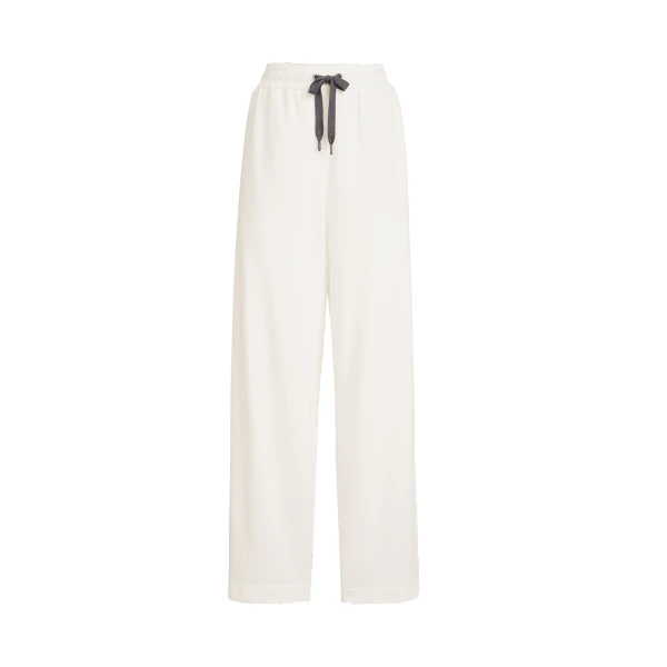 Pique Track trousers in White