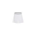 Brunello Cucinelli Piqué mini skirt with logo in White