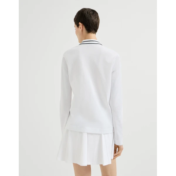 Piqué polo shirt with logo in White - Image 3