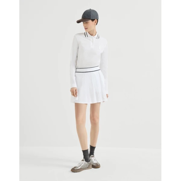 Piqué polo shirt with logo in White - Image 6