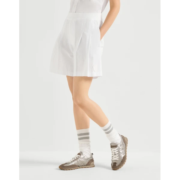 Piqué shorts in White - Image 2