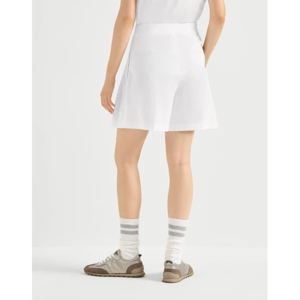 Piqué shorts in White - Image 3