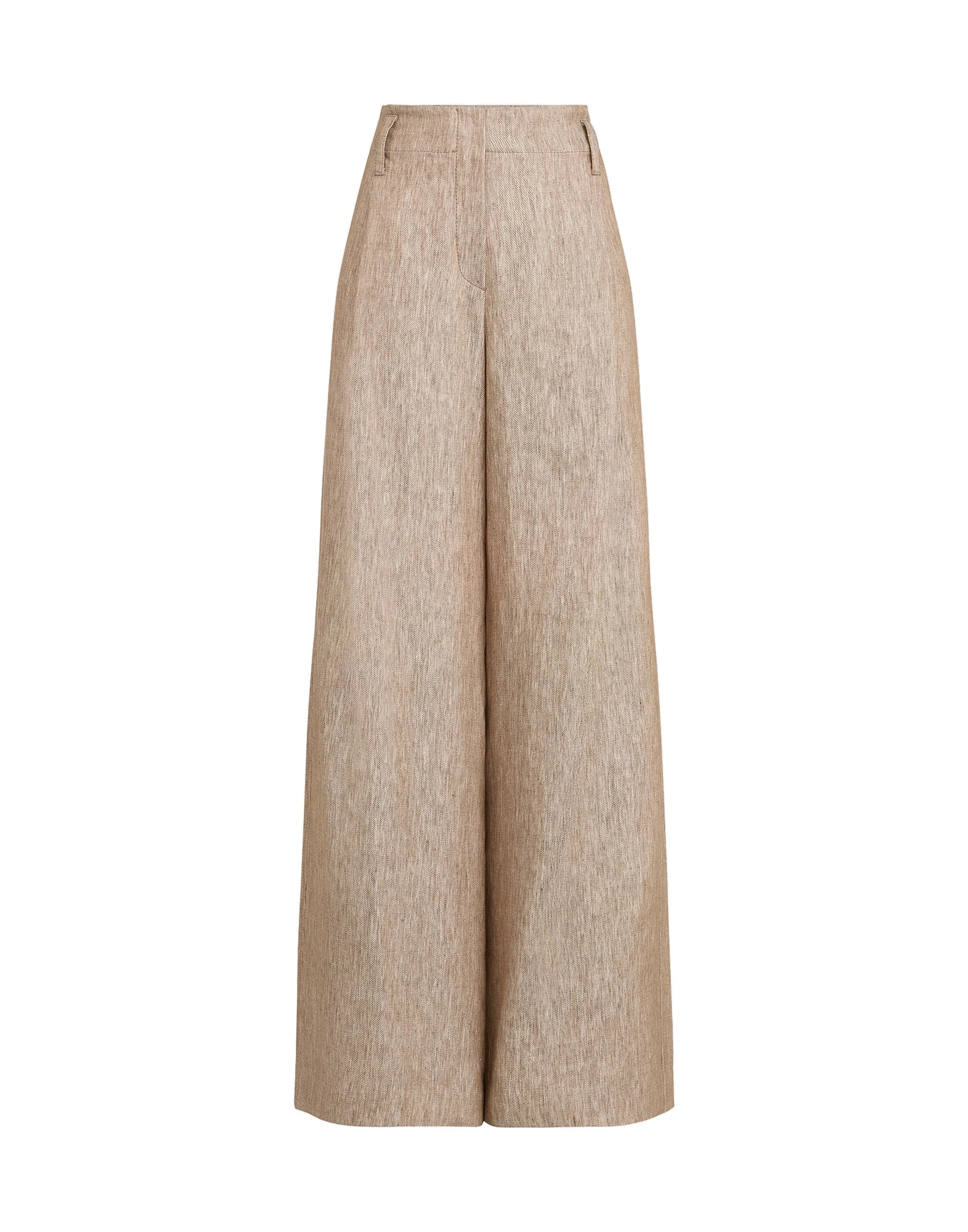 Brunello Cucinelli Pleated A-Line trousers in Light Brown Brunello Cucinelli