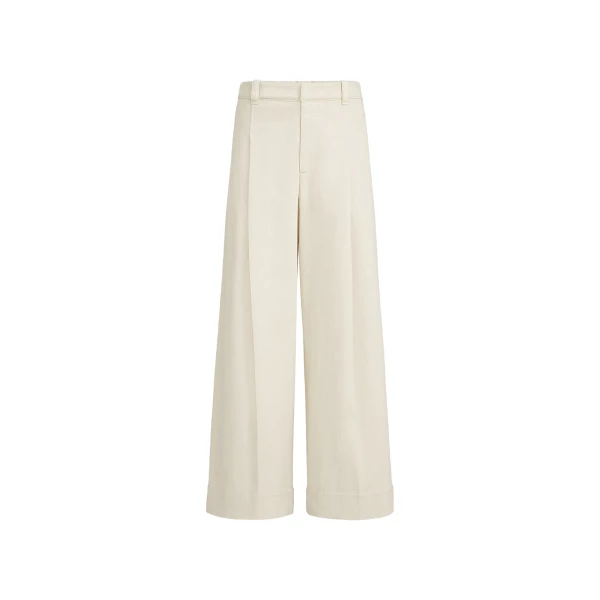 Brunello Cucinelli Pleated A-line trousers in Milk