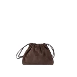 Brunello Cucinelli Pouch bag in suede with monili in Espresso