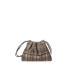 Brunello Cucinelli Pouch bag with dazzling degradé embroidery in Brown