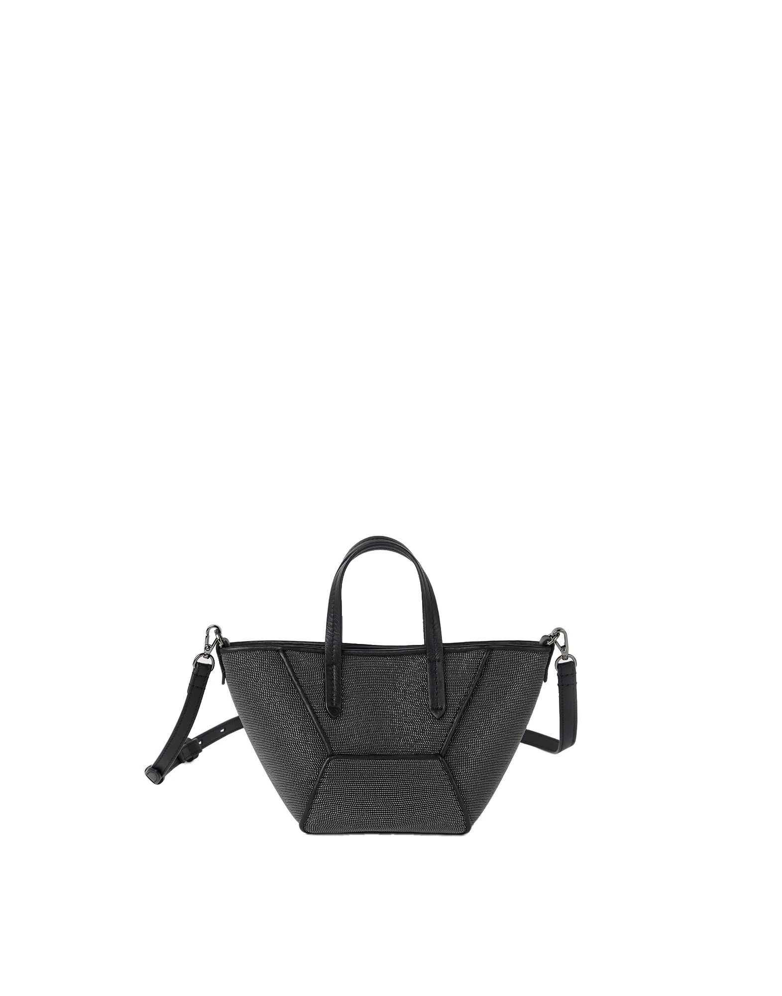 Brunello Cucinelli Precious BC Duo mini bag in Black | Buy Mini Bags at Coveti Brunello Cucinelli Precious BC Duo mini bag in Black