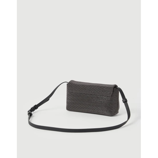 Precious flap bag in grained leather in Black - Image 2