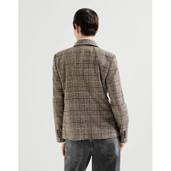 Brunello Cucinelli Prince of Wales blazer in Brown