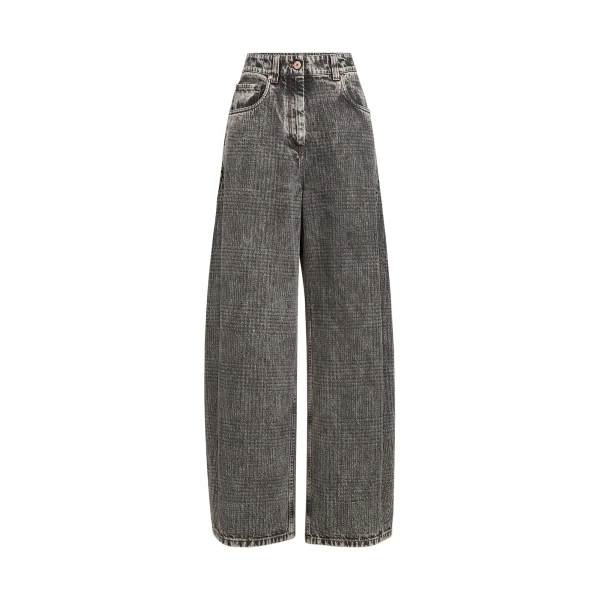 Prince of Wales wide trousers in Dark Grey