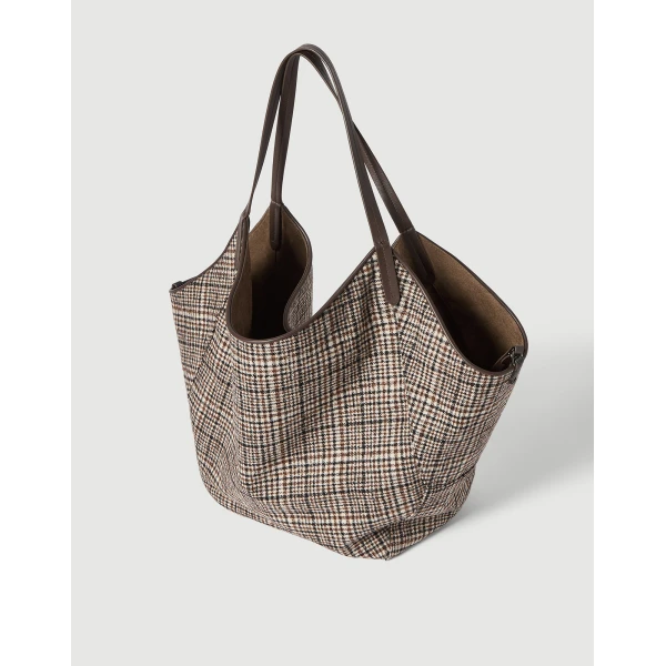Reversible Duo shopper in suede in Brown - Image 3