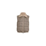 Brunello Cucinelli Reversible down vest in Camel