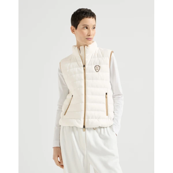 Brunello Cucinelli Reversible down vest in White