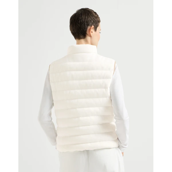 Brunello Cucinelli Reversible down vest in White