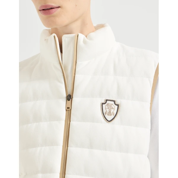 Brunello Cucinelli Reversible down vest in White
