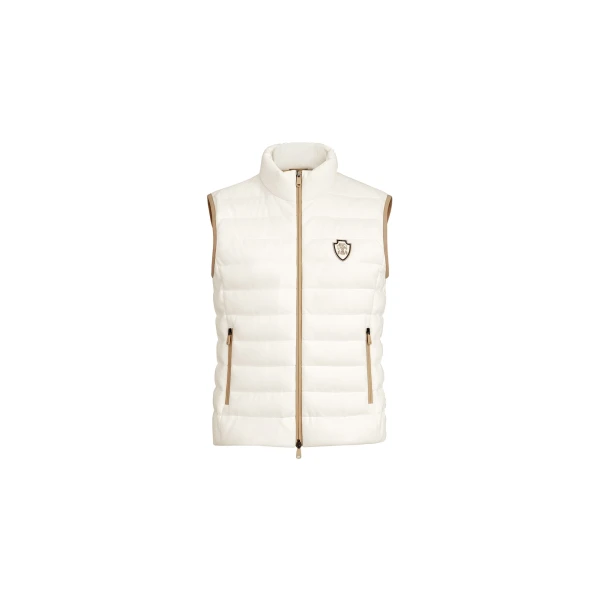 Reversible down vest in White
