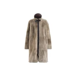 Brunello Cucinelli Reversible shearling coat in Brown | Fur Coats | Coveti