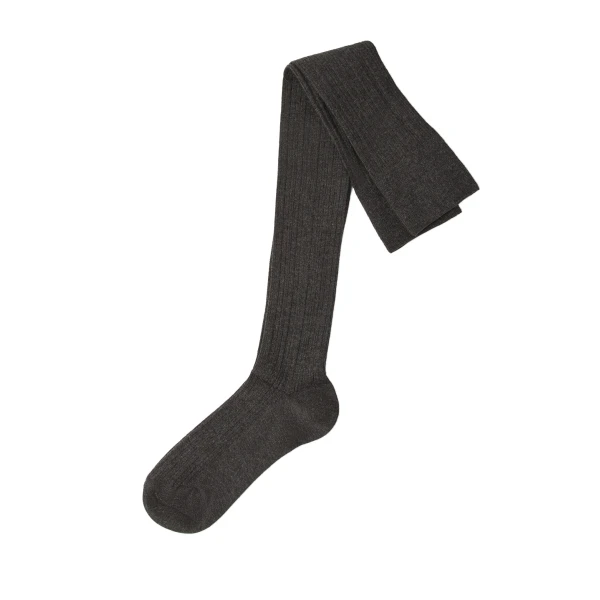 Rib knit socks in Lignite Grey
