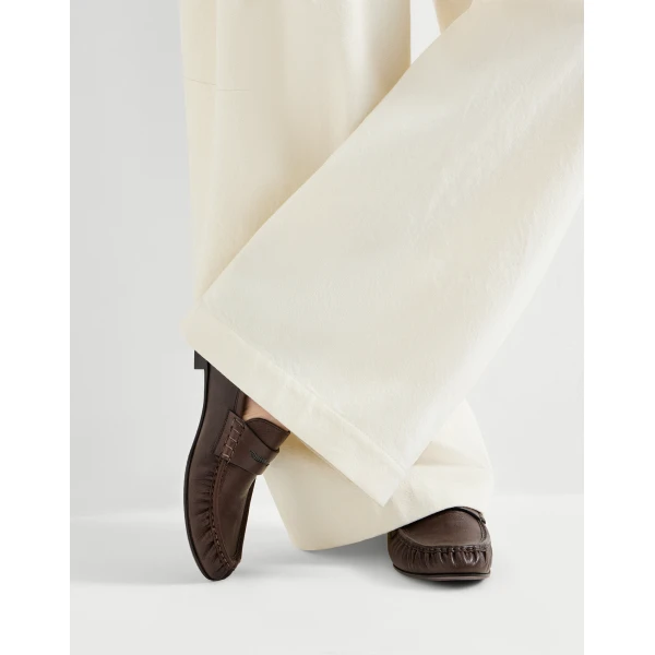 Riding calfskin penny loafers in Cocoa - Image 5