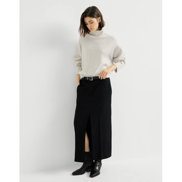 Brunello Cucinelli Sartorial Column skirt in Black
