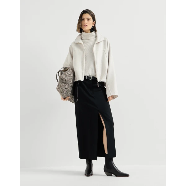 Brunello Cucinelli Sartorial Column skirt in Black