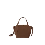 Brunello Cucinelli Sartorial small bucket bag in suede in Caramel