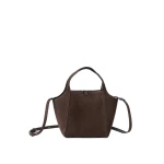 Brunello Cucinelli Sartorial small bucket bag in suede in Espresso