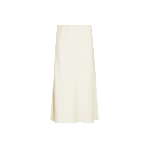Satin cady fluid pencil skirt in Butter