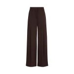 Brunello Cucinelli Satin pleated barrel trousers in Coffee | Pants | Coveti