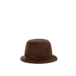 Brunello Cucinelli Shearling bucket hat in Brown Gianduia | Hats | Coveti