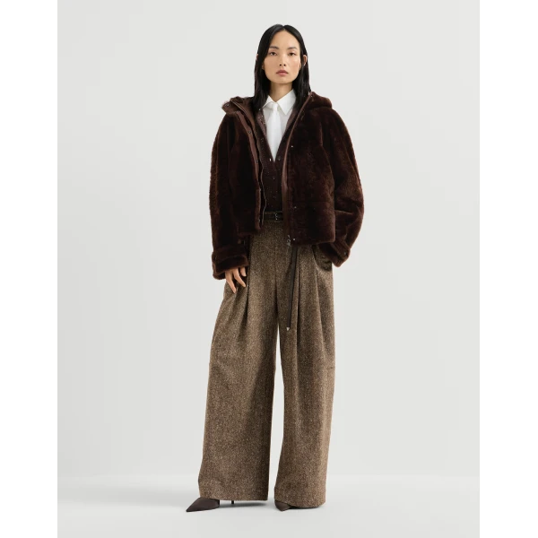 Shearling outerwear in Brown Gianduia - Image 6