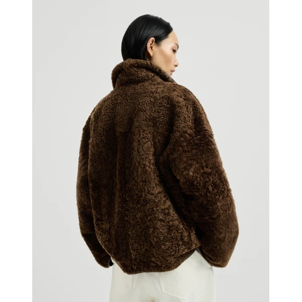 Shearling reversible outerwear in Brown - Image 3