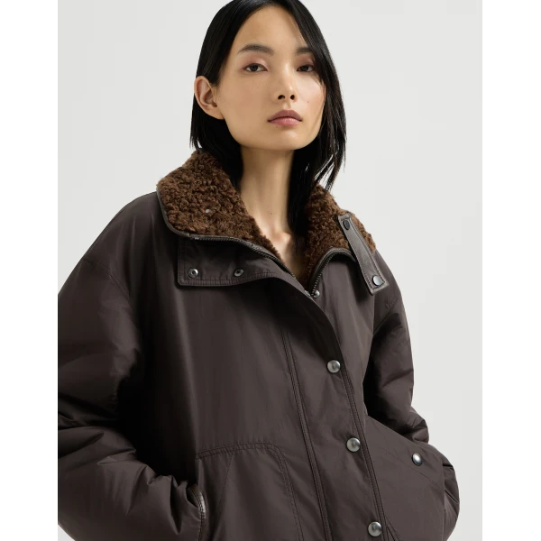 Shearling reversible outerwear in Brown - Image 4