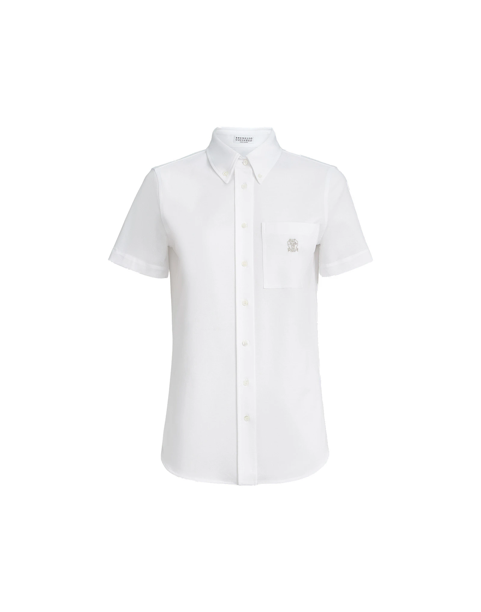 Brunello Cucinelli Short sleeve shirt in White Brunello Cucinelli Short sleeve shirt in White | Shirts | Coveti