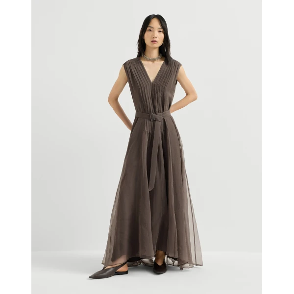 Brunello Cucinelli Silk dress in Brown