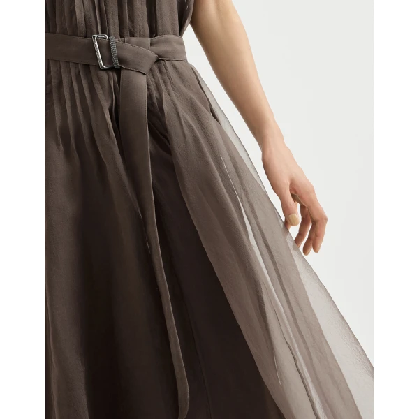 Brunello Cucinelli Silk dress in Brown