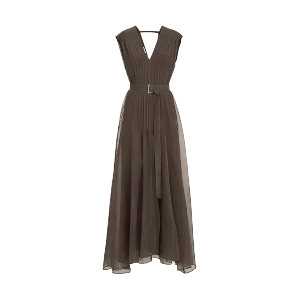Brunello Cucinelli Silk dress in Brown