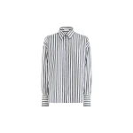 Brunello Cucinelli Silk poplin shirt in Denim