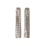 Brunello Cucinelli Silver frayed earrings in Silver | Earrings | Coveti
