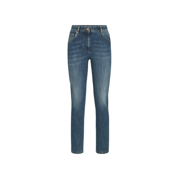 Slim fit five-pocket trousers in Dark Denim