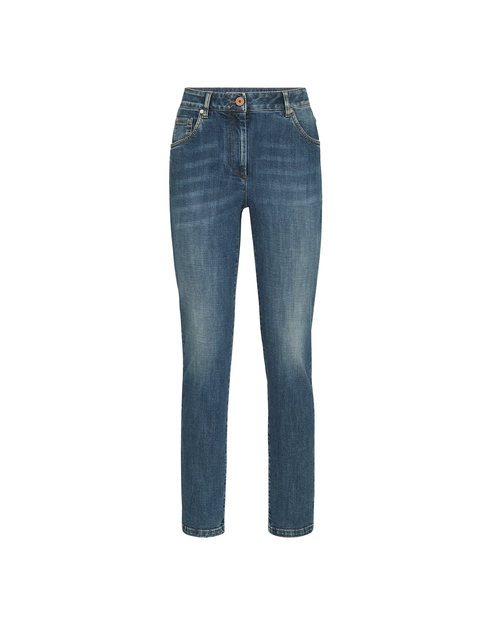 Brunello Cucinelli Slim fit five-pocket trousers in Dark Denim Brunello Cucinelli