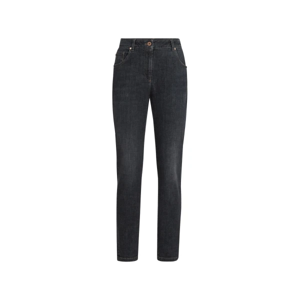 Slim fit five-pocket trousers in Dark Grey