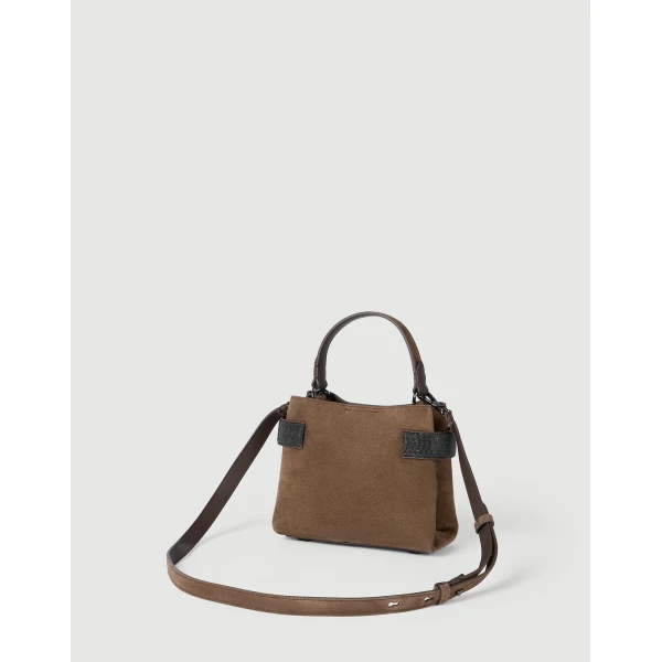 Small Top-Handle Essence bag in Brown - Image 2