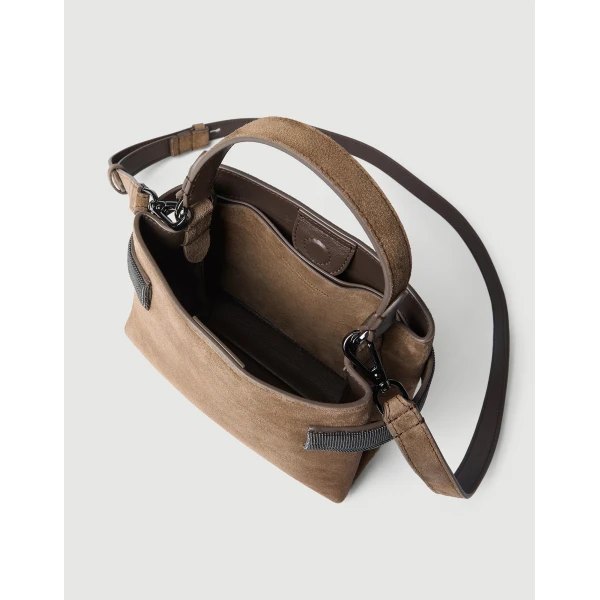 Small Top-Handle Essence bag in Brown - Image 5