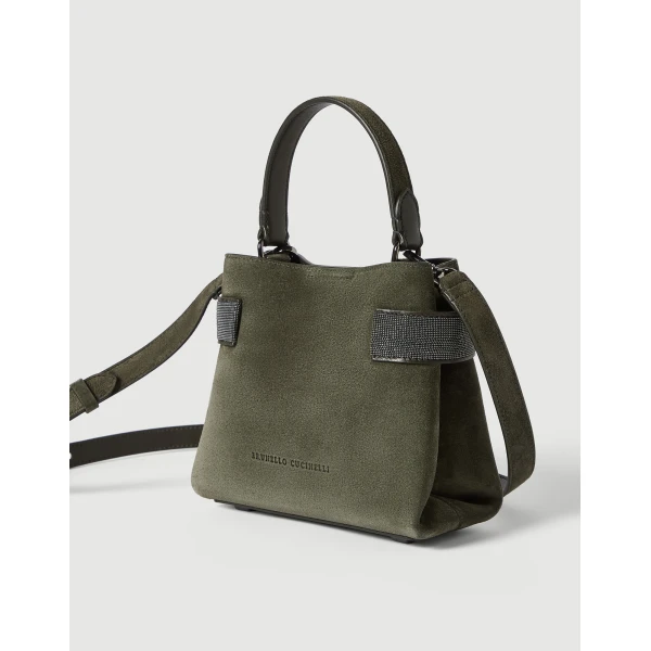 Small Top-Handle Essence bag in Green - Image 3