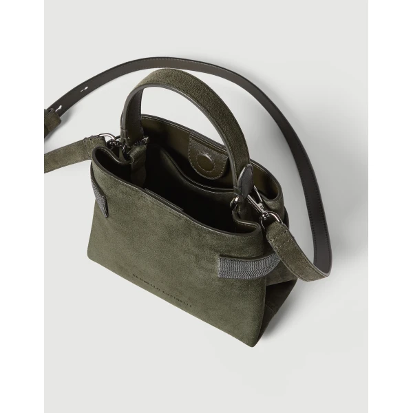 Small Top-Handle Essence bag in Green - Image 5